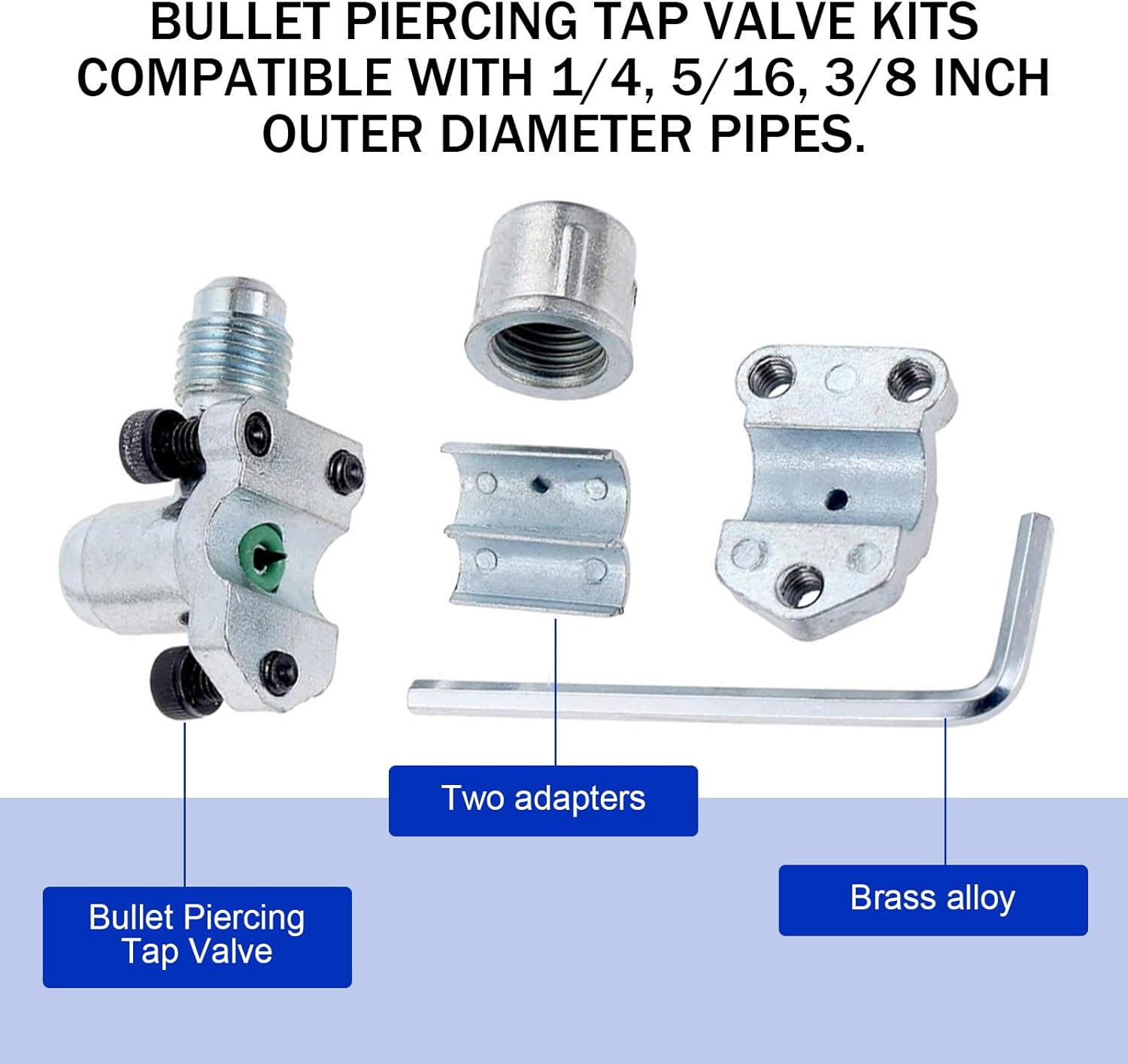 1 PC A/C Retrofit Valve Kit, Bullet Piercing Tap Valve Kit, R12 to R134A Convers