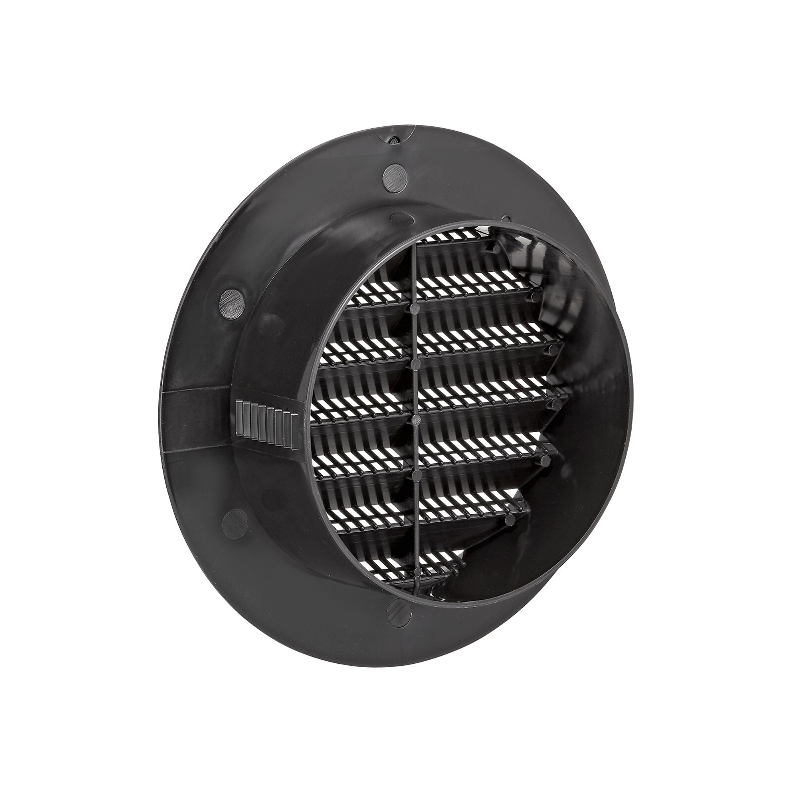 4 inch Black Plastic Flush Mount Round Vent – Friction Fit – (36 Vents)