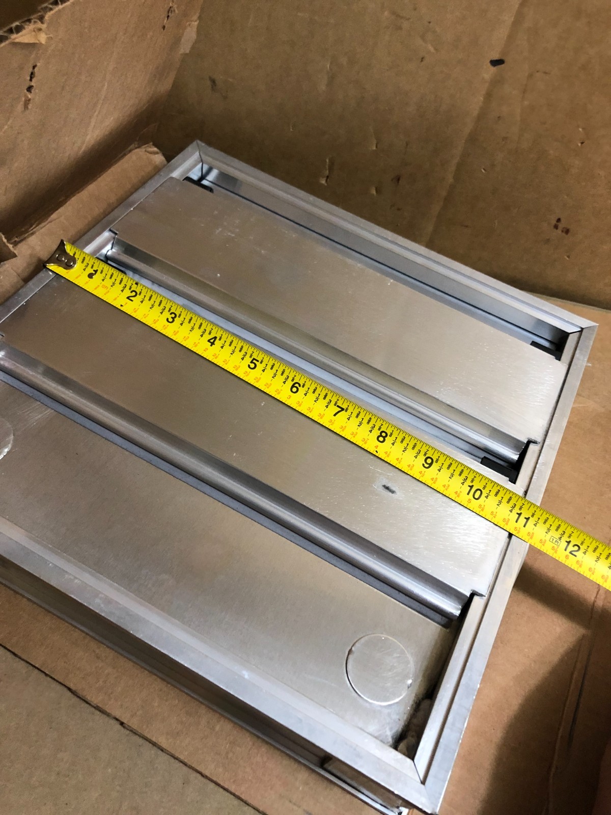 Back Draft Damper Horizontal Mount 11″x11″ ALUMINUM