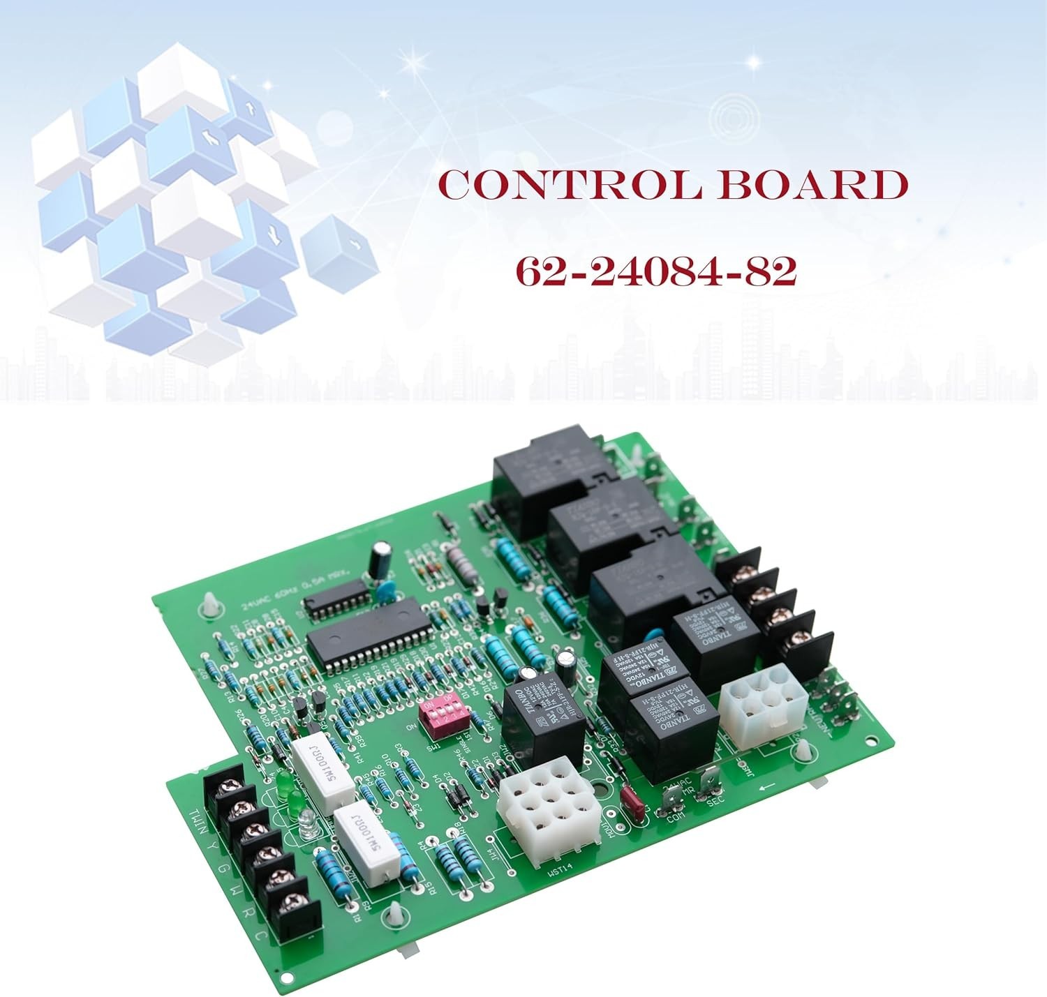 Furnace Control Board for Rheem Ruud R62-24084-82, 62-24084-02, 1012-920A MORE