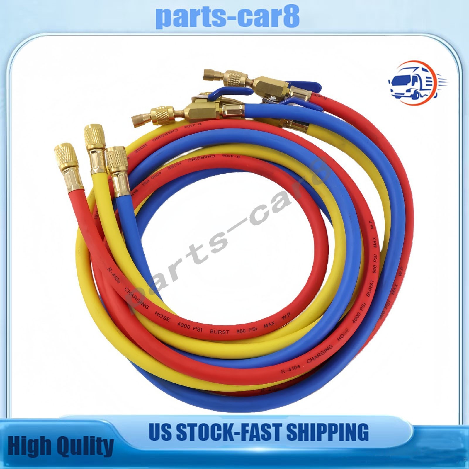 NEW 3Pack 29986 For R-410A Refrige Plus II 1/4″ Hose with Compact Ball Valve 72″