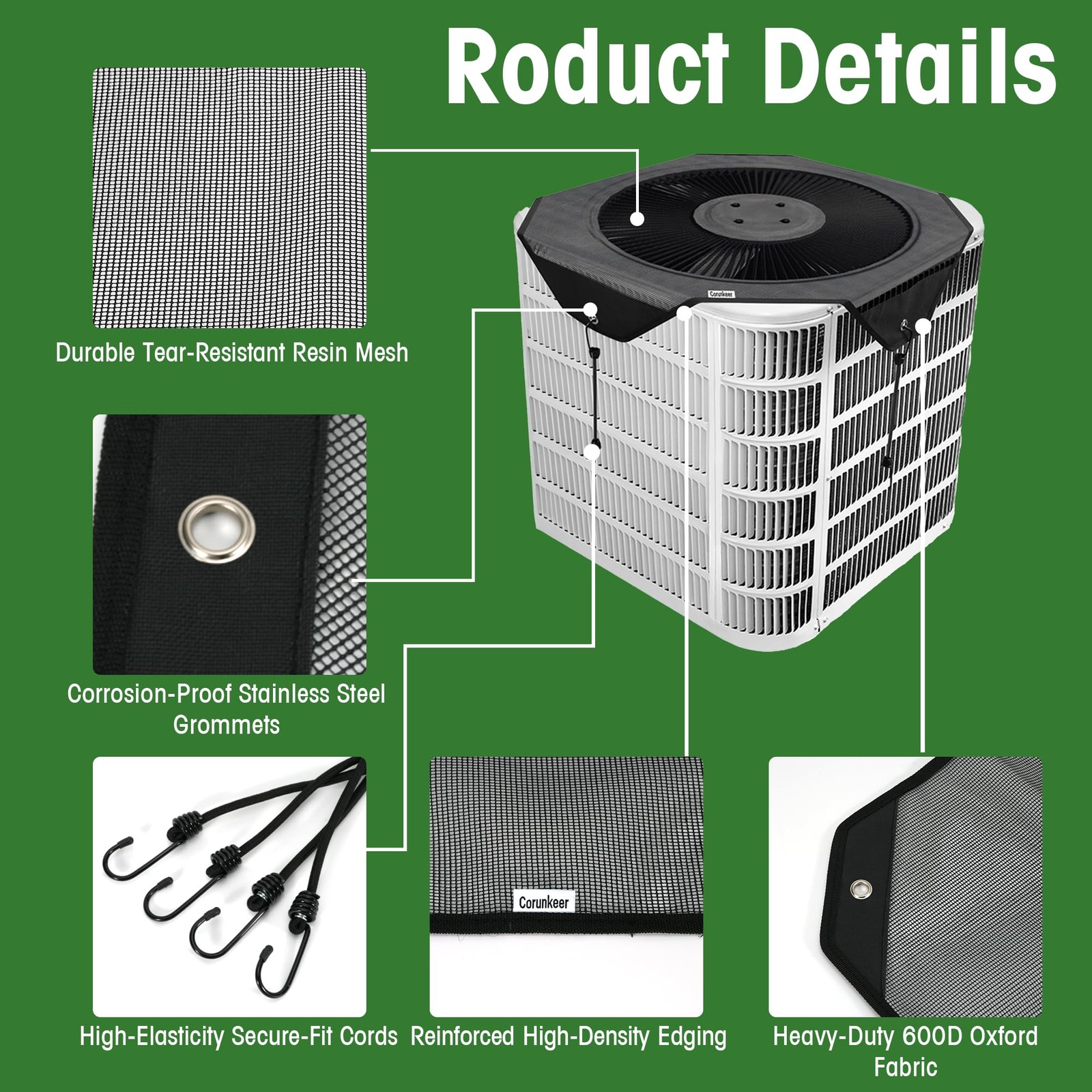 Air Conditioner Covers for Outside units, 32 x 32 Central 32″ x 32″, Black