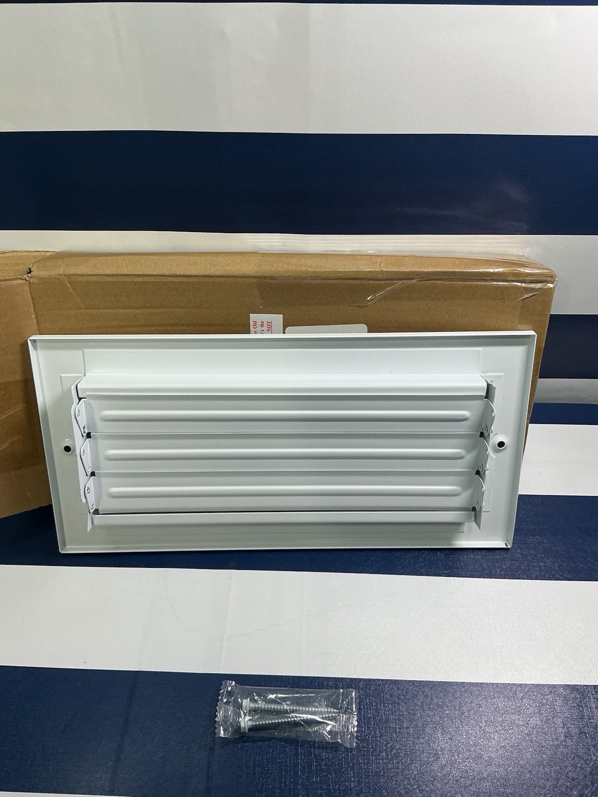 Fits 10×4 Duct Opening 2 Way Steel Air Supply Diffuser, Register Vent Cover Whit