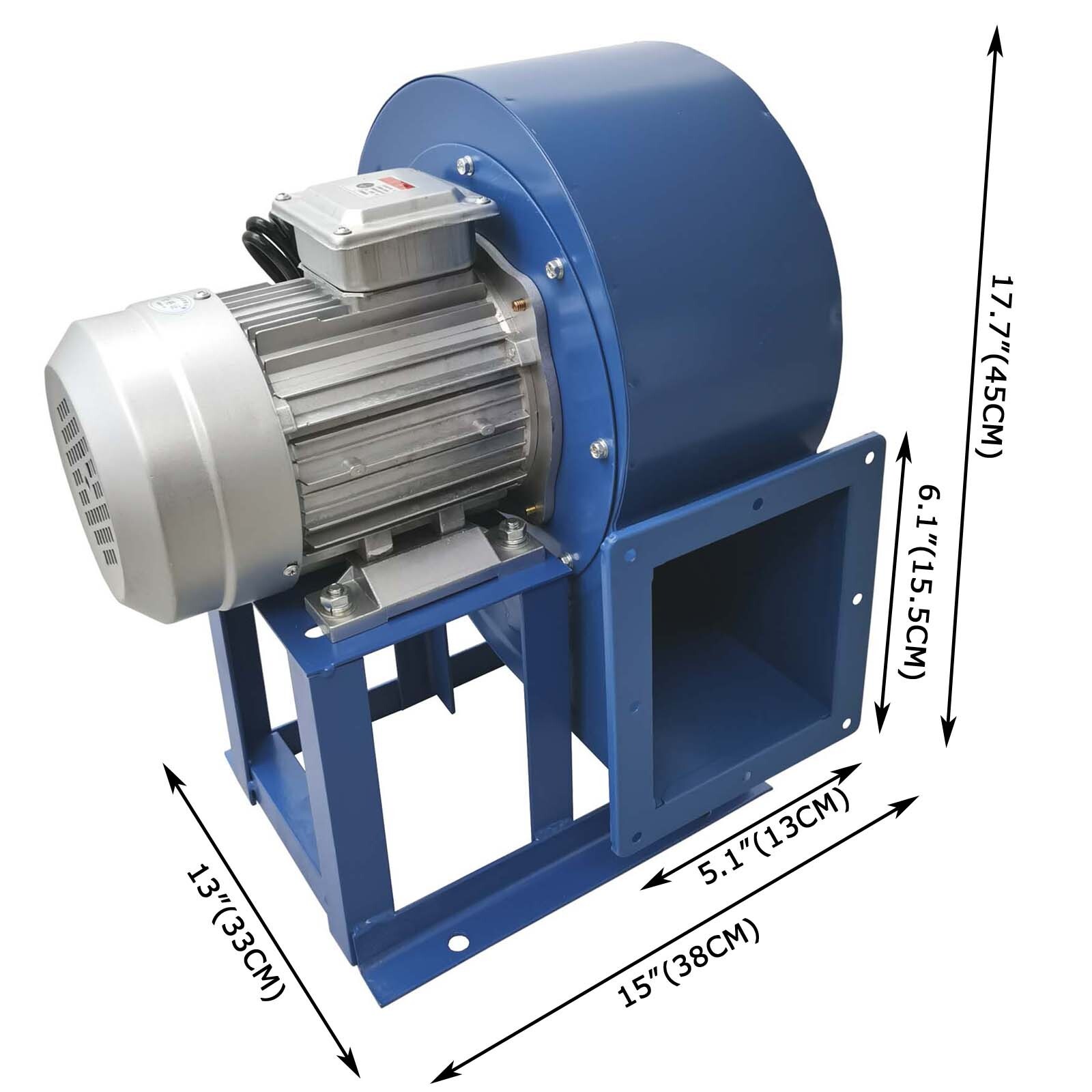 Used 1059CFM Industrial Centrifugal Blower W/ Bracket High Power Blower Fan