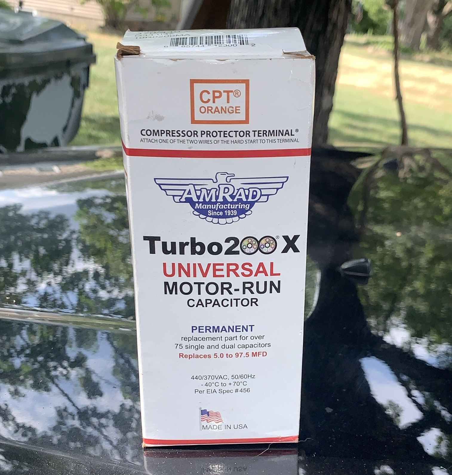 AMRAD Turbo 200X Motor Run Capacitor 5-97.5 MFD 440/370 VAC Universal