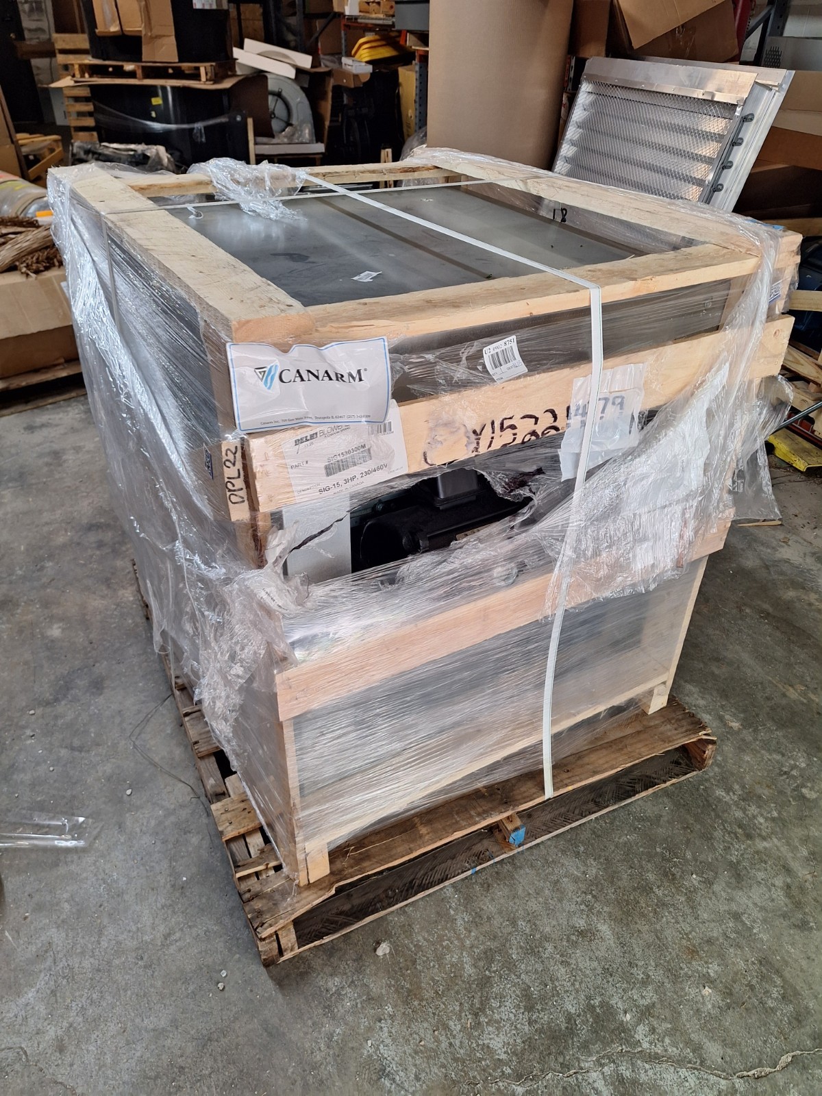 Canarm SIG1530300M Centrifugal Roof Supply Fan, 5,600 cfm, 230/460V AC