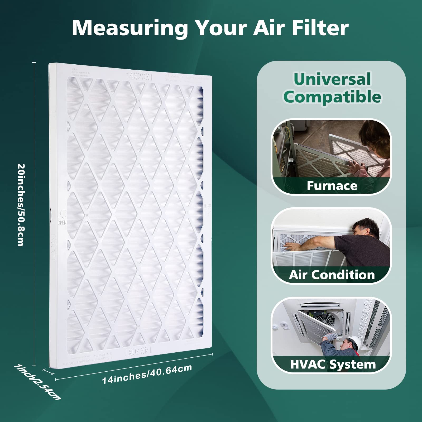 Ubeesize Air Filter 14X20X1 9-Pack Merv 11 Mpr 1200 Ac/Hvac Furnace Filtersdeep