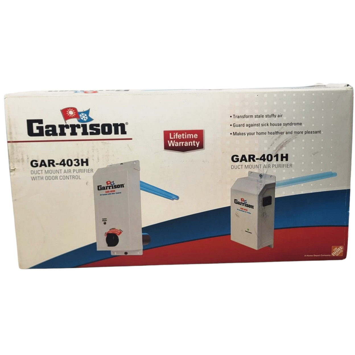 Garrison GAR-401H Germicidal UV Air Purifier 12 inch Duct Mount