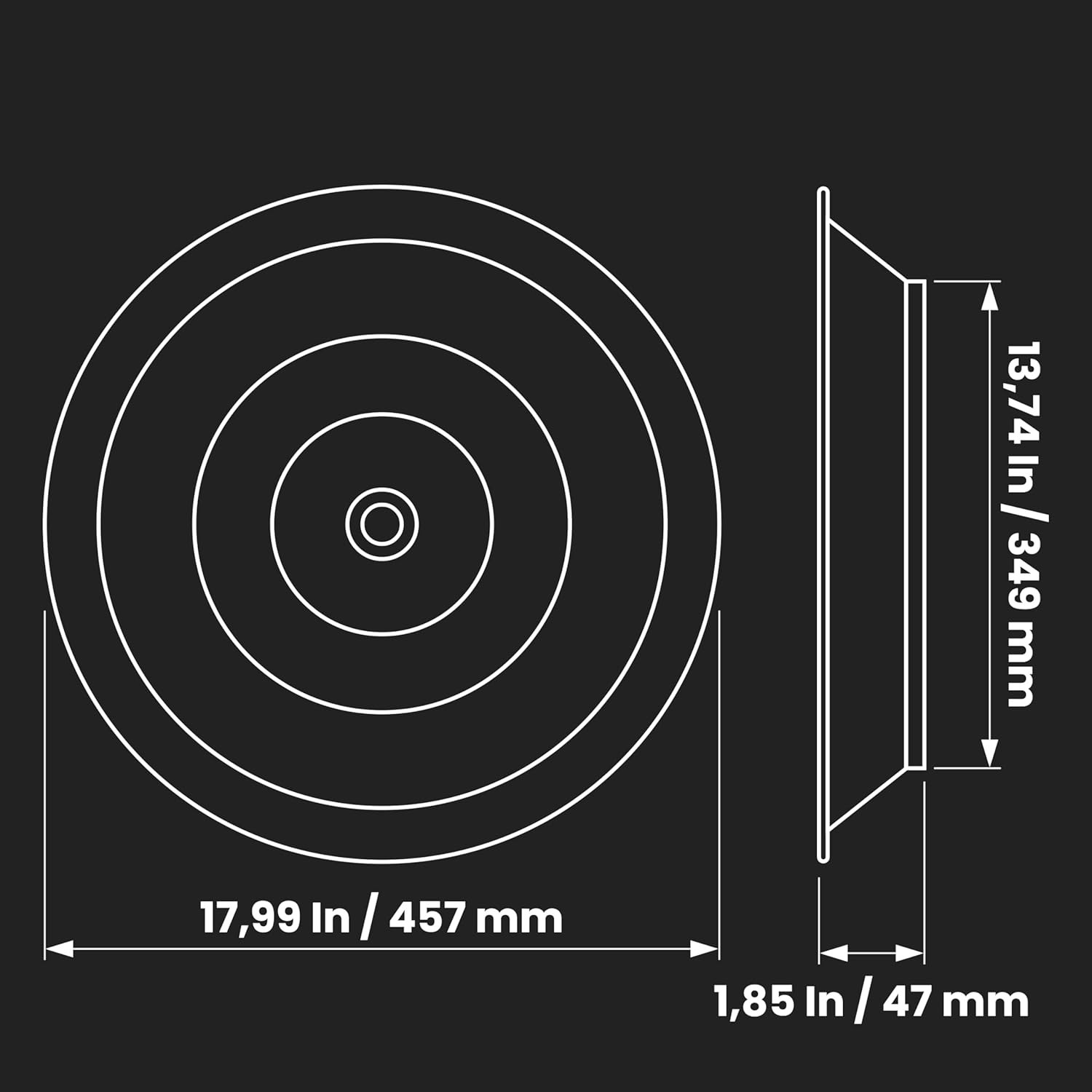 14″ Round Aluminum Ceiling Diffuser White HVAC Vent Cover Multi-Direction Supply
