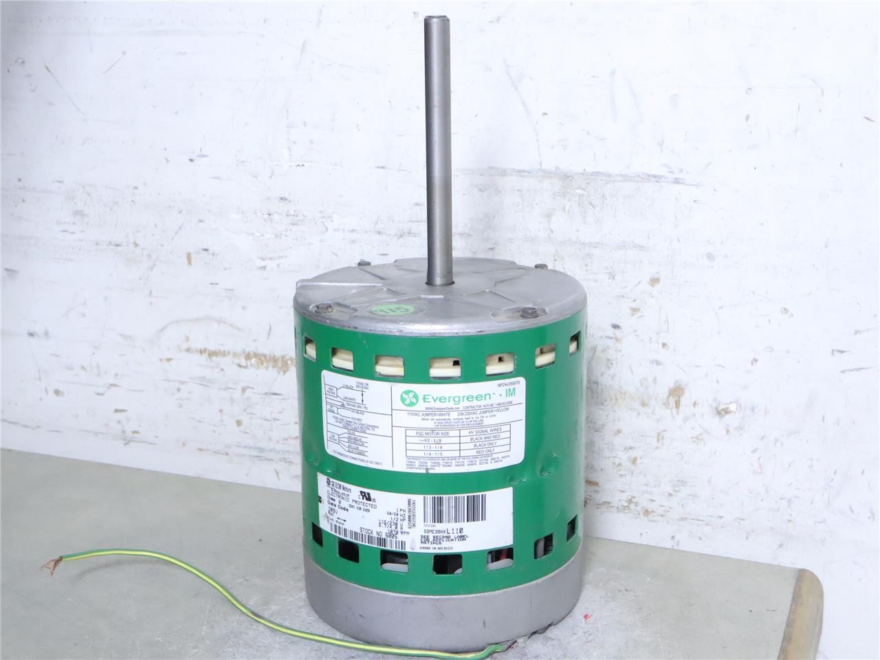 GE 5SME39HXL110 ECM Blower Motor 1/2HP 1PH 115-230V 6005 Evergreen IM GX03