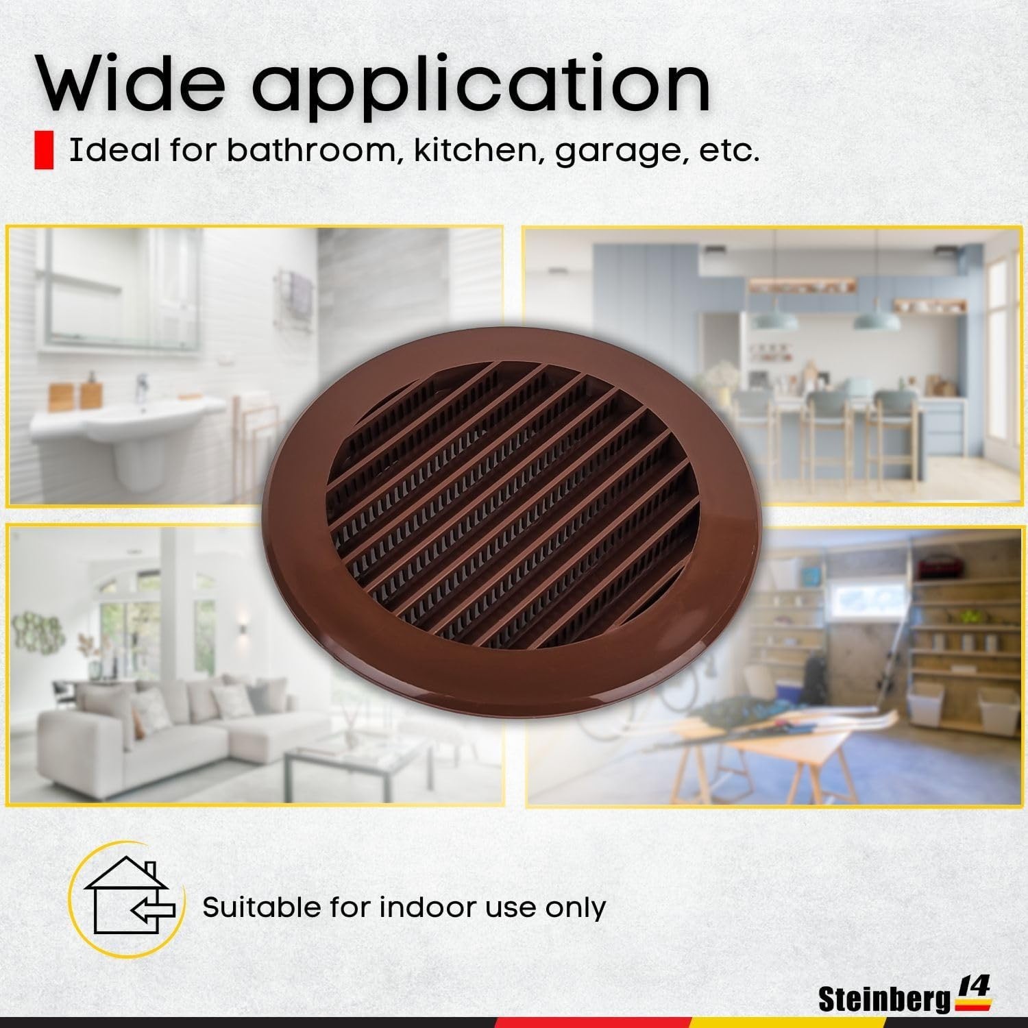 Stylish Brown 4-Inch Round Vent Grille – Perfect for Home Ventilation Needs