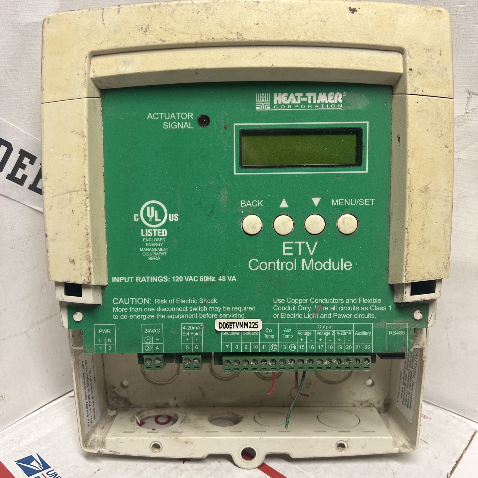 Heat Timer ETV Control Module / USED Heat~Timer Mixing Valve Control Box