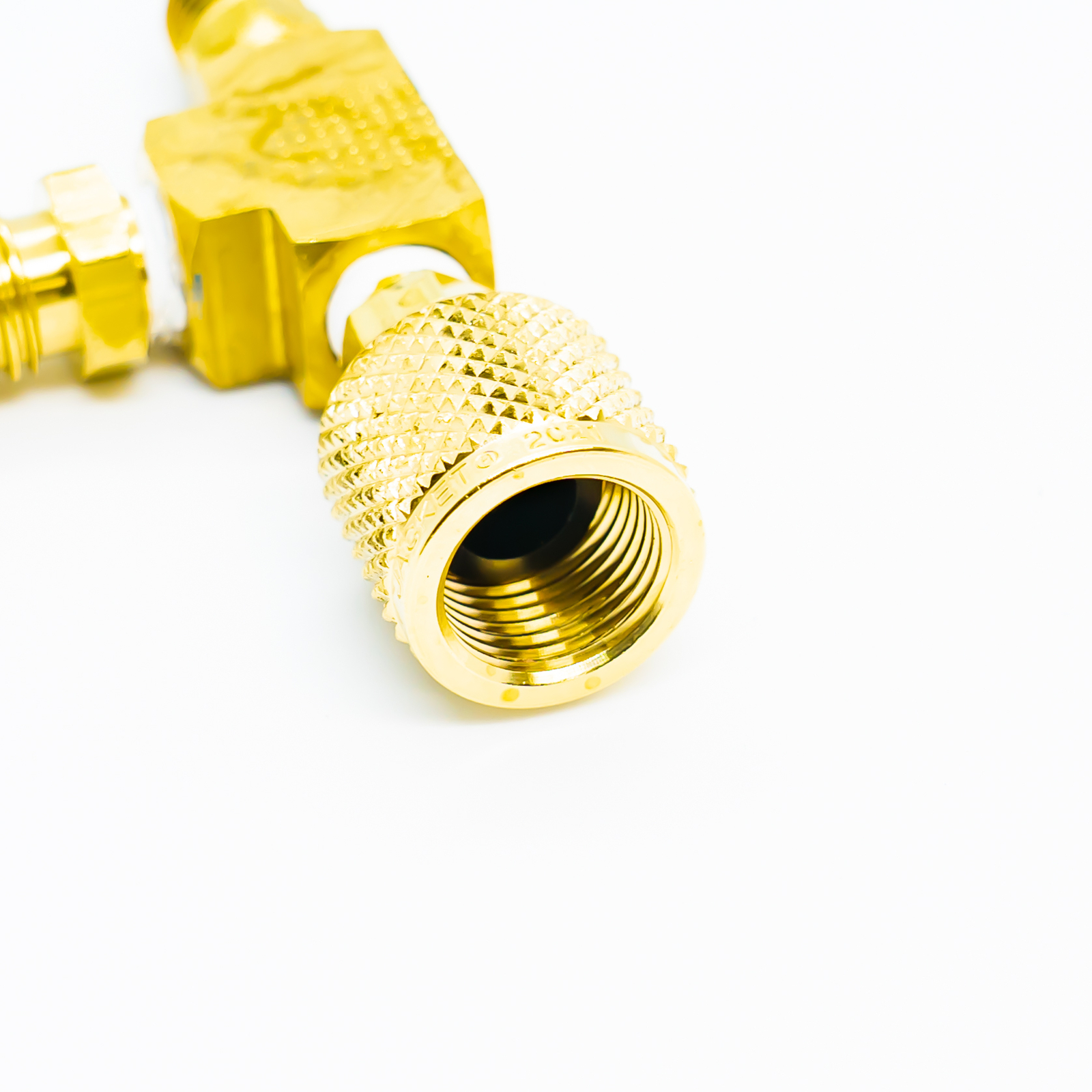 Yellow Jacket 3/8 IN Vacuum Pump Adapter 1/4 IN flare 1/2 IN AM fittings – 30619