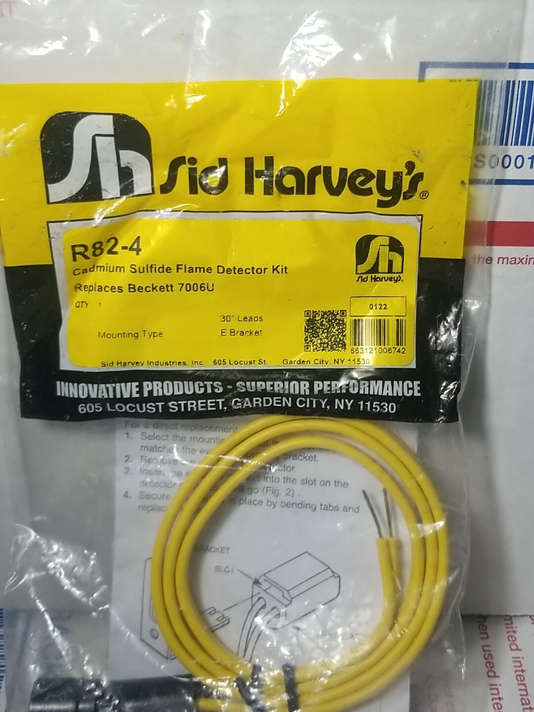 Sid Harvey #R82-4 Cadmium Sulfide Flame Detector Kit