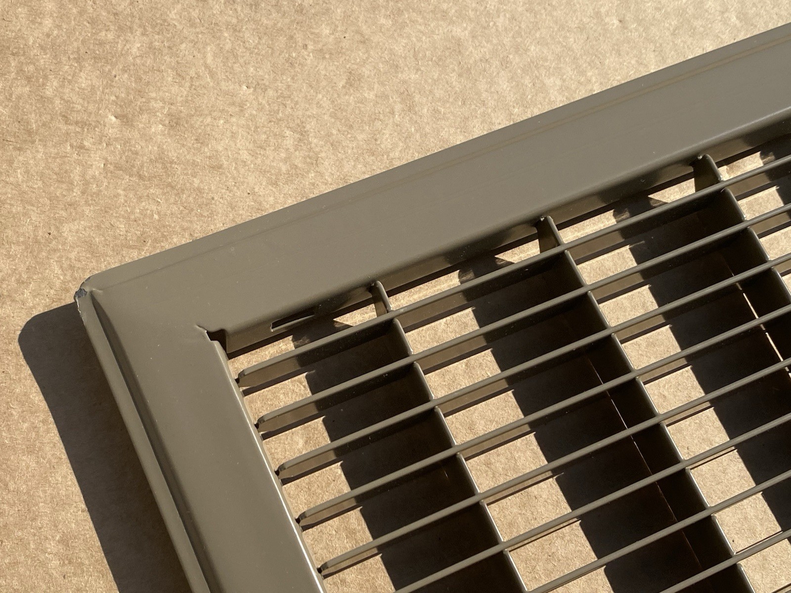 HVAC 4″ X 8″ or 8″ X 4″ Heavy Duty Walkable Floor Grille Fixed Blades Brown