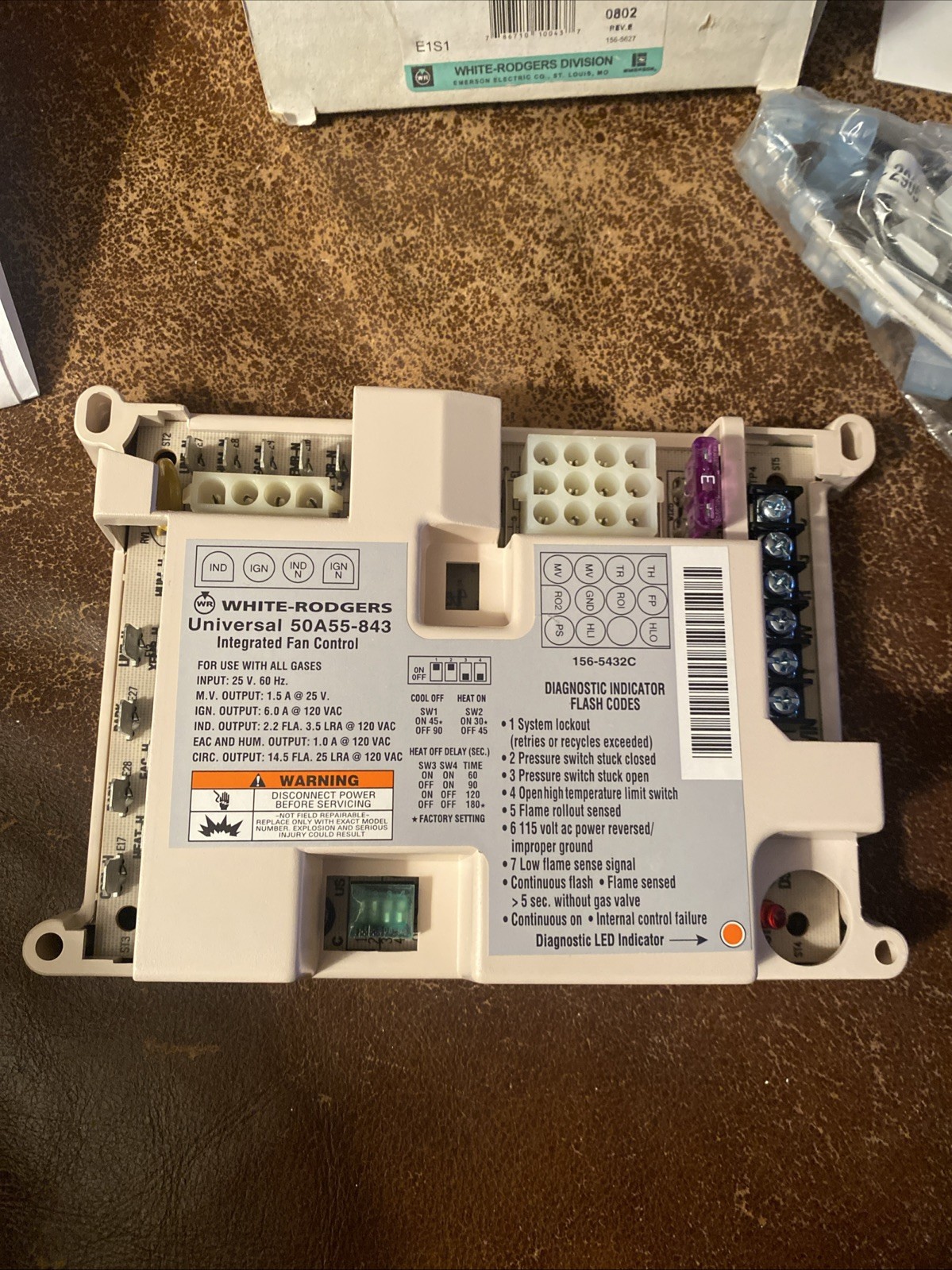 50A55-843 White Rodgers Furnace Ignition Module Control Board New