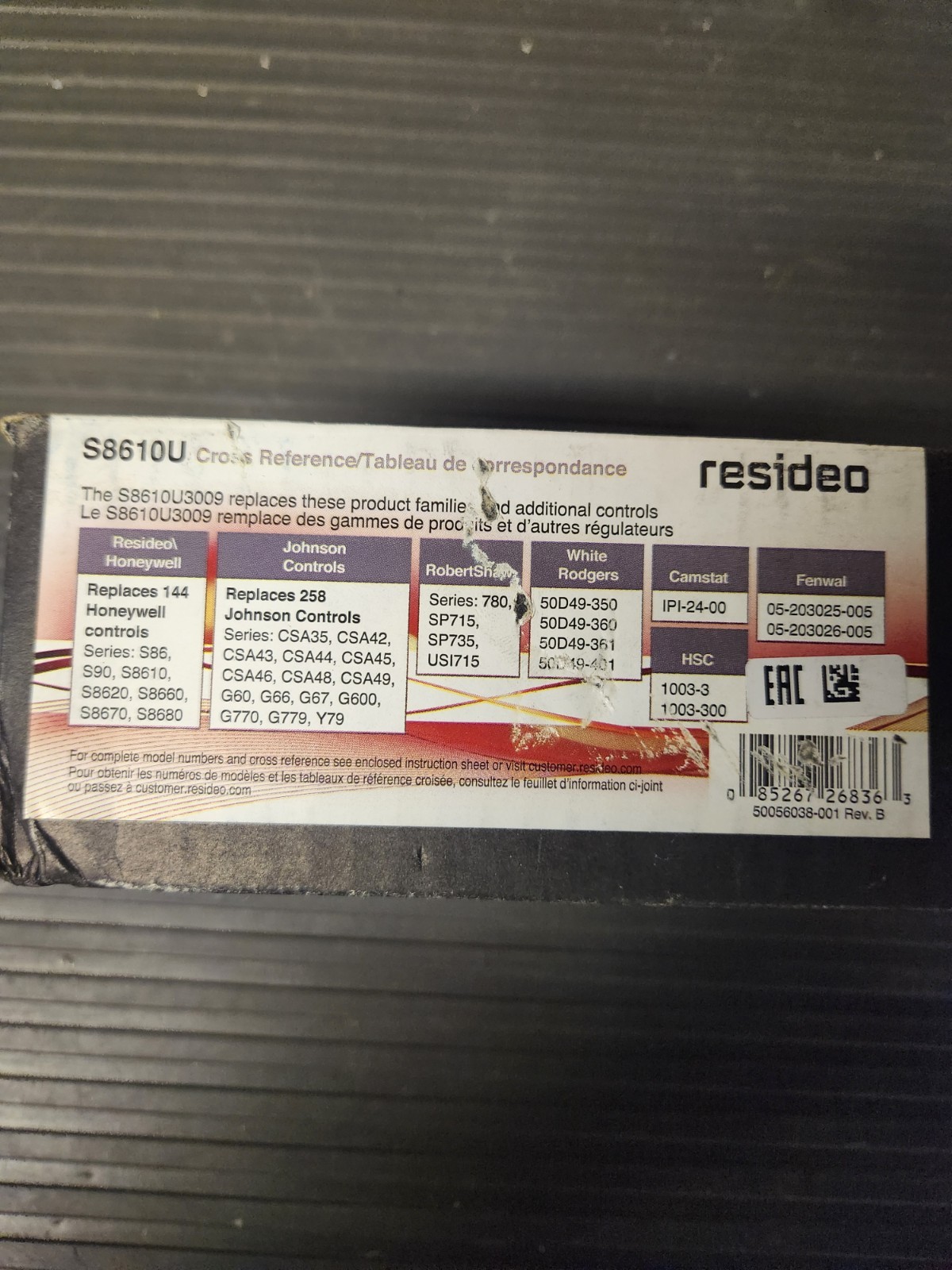 Resideo S8610U S8610U3009 Ignition Control Module 24V 0.3A Gas Furnace