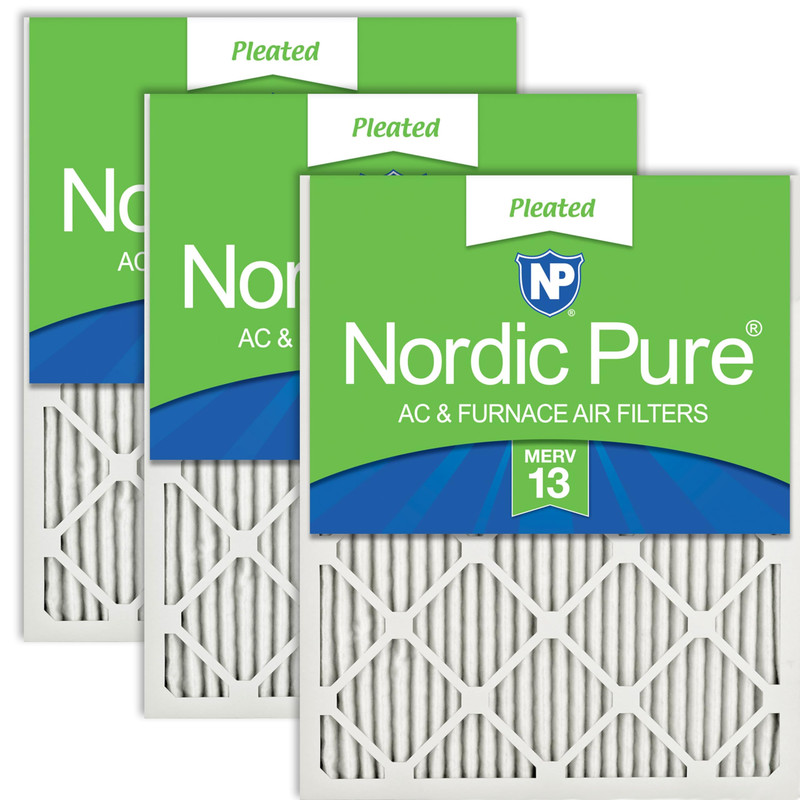 Nordic Pure 14X30X1 Actual Size 13 15/16 X 29 15/16 X 3/4 Pleated Merv 13 Air
