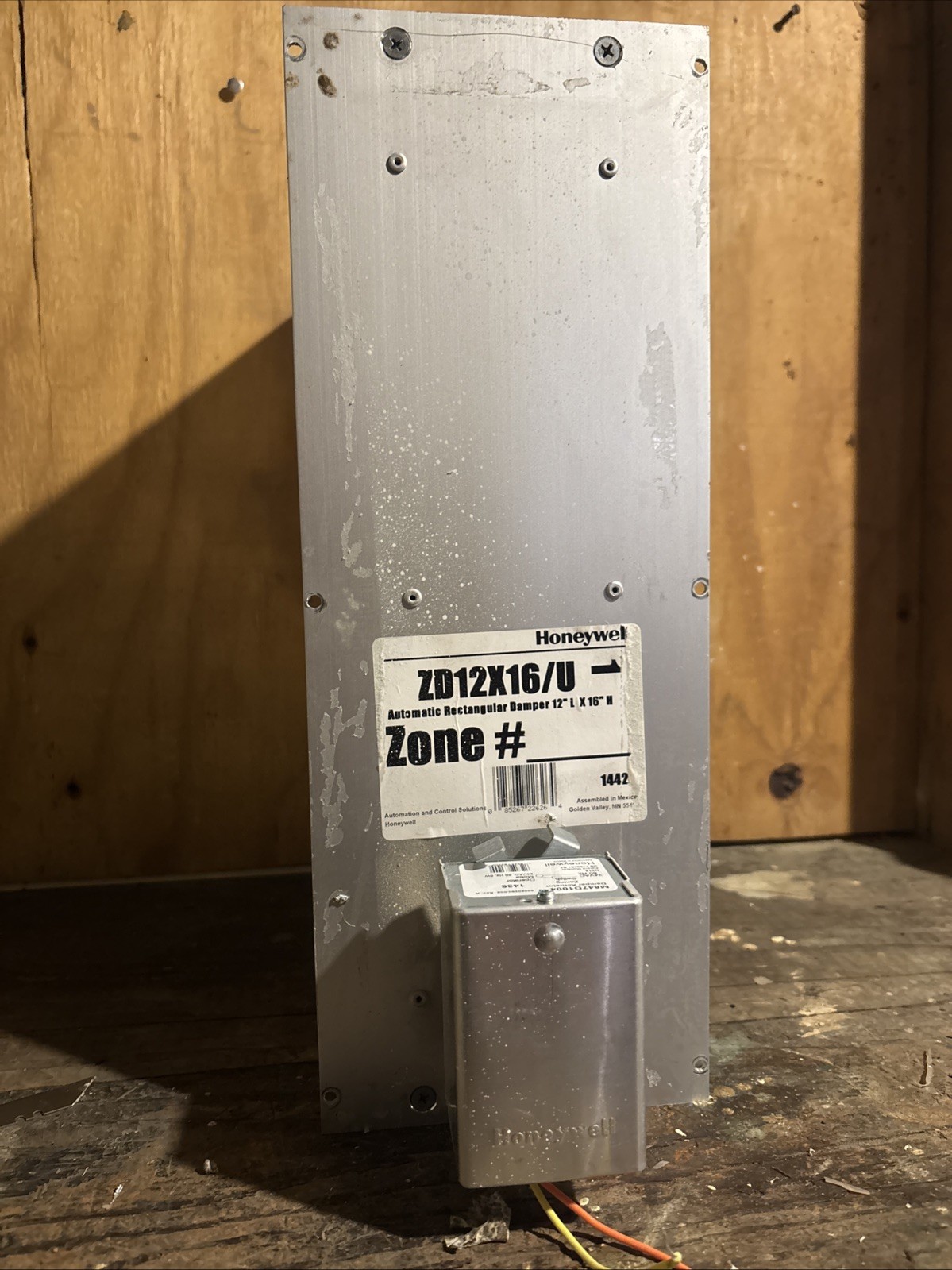Honeywell Zone Damper 12×16 Automatic Rectangular Damper