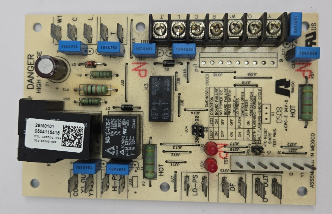 LENNOX Defrost Control Board 29M0101 DTL-100001-LXA