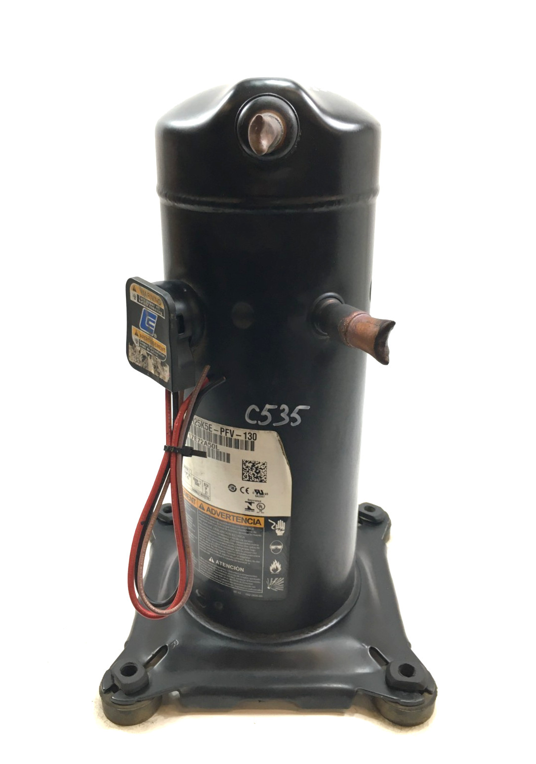 Copeland 2.5 Ton Scroll AC Compressor ZR25K5E-PFV-130 R-22 208-230V used #C535