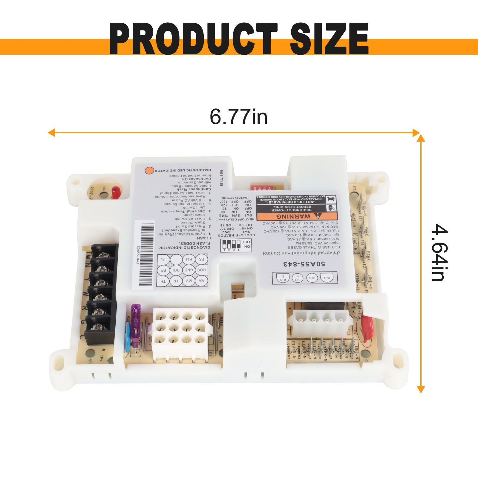 50A55-843 Furnace Control Circuit Board Replacement for White Rodgers