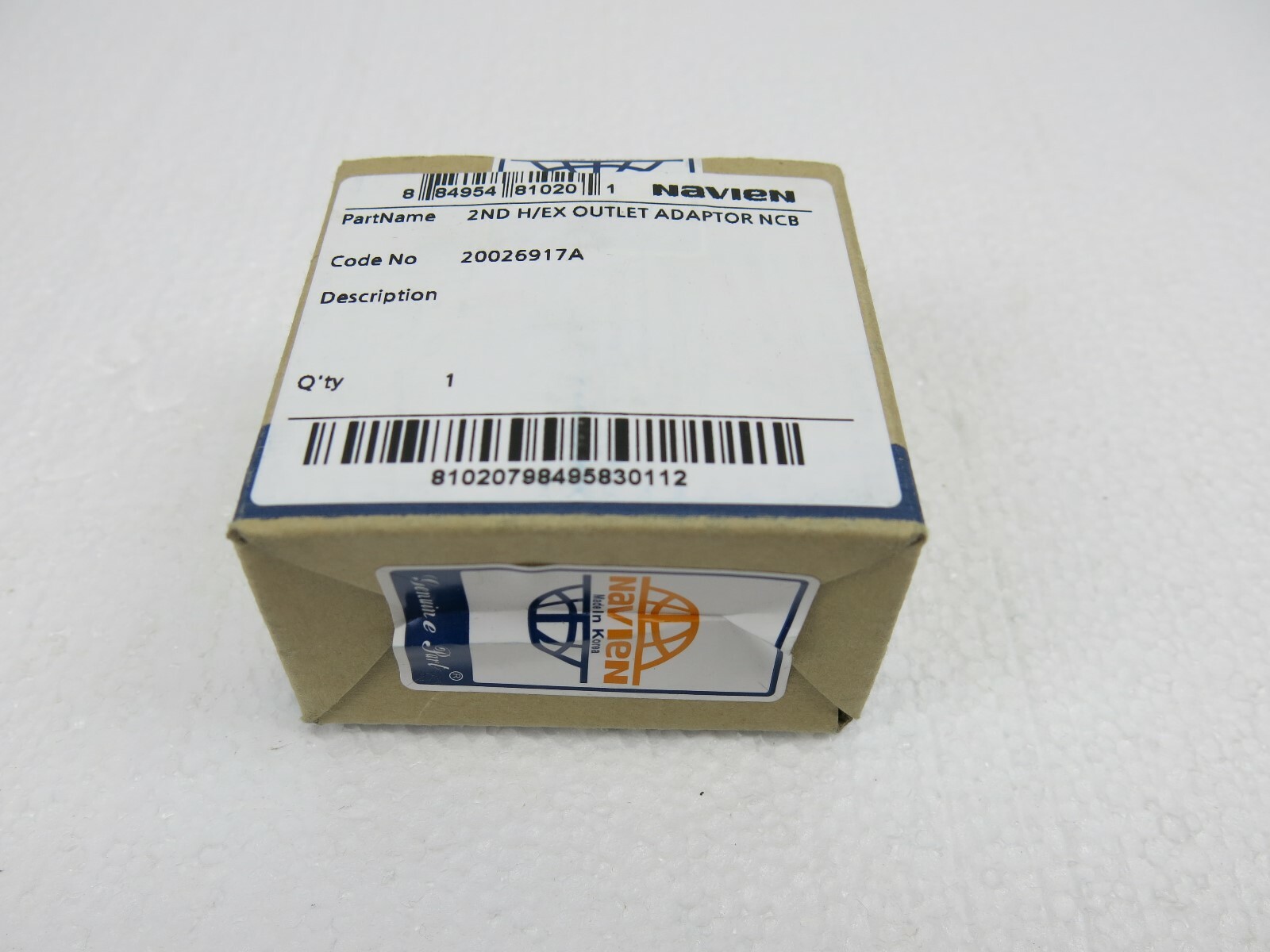 Factory Sealed Navien #20026917A 2nd Heat Exchanger Outlet Adapter