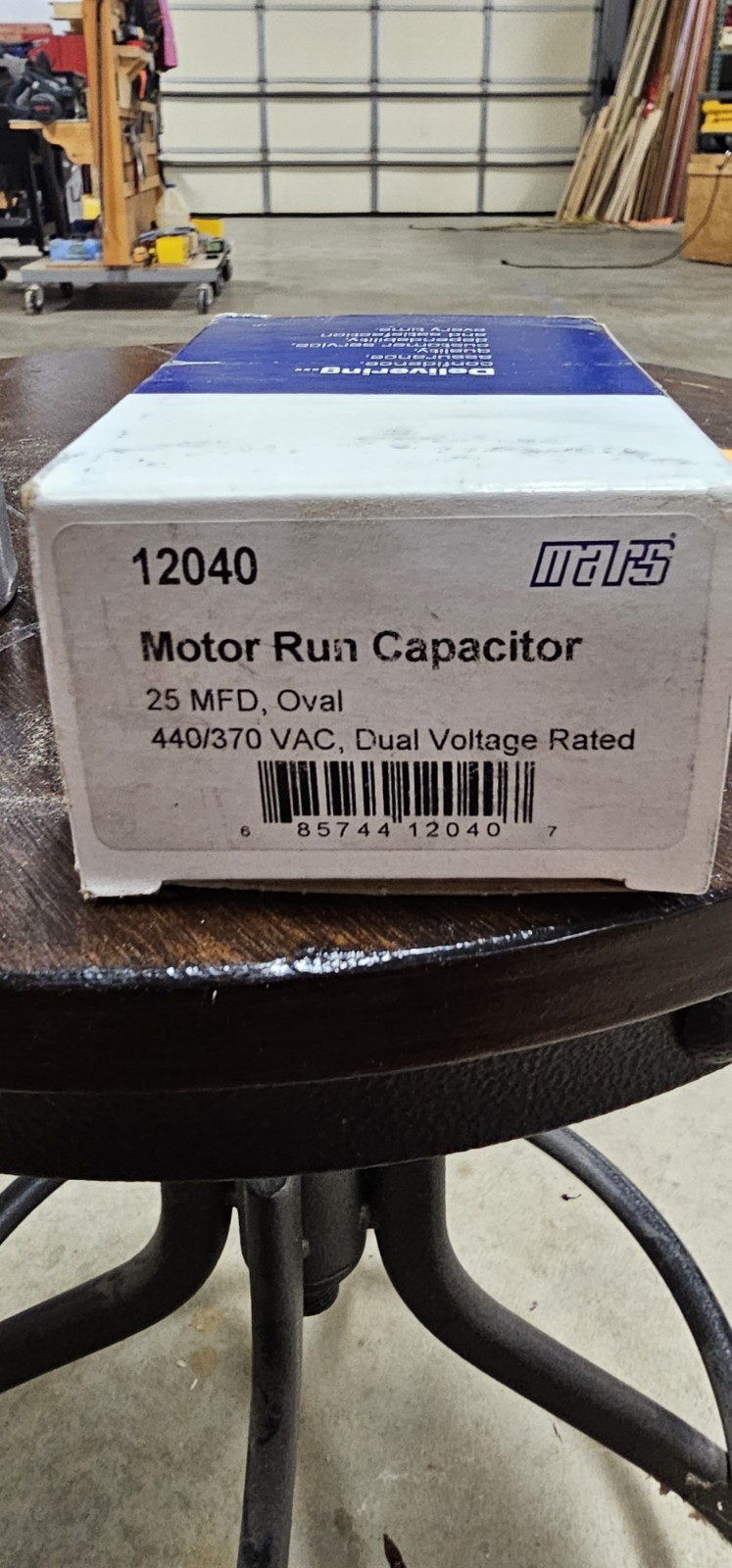 MARS 12040 Oval Run Capacitor 25 uF MFD 370/440 VAC AC Motor HVAC…