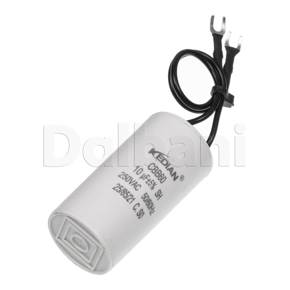 New 10UF 250VAC Wire Motor Run Capacitor CBB60 HVAC 10MFD 250VAC 25/85/21 30X60