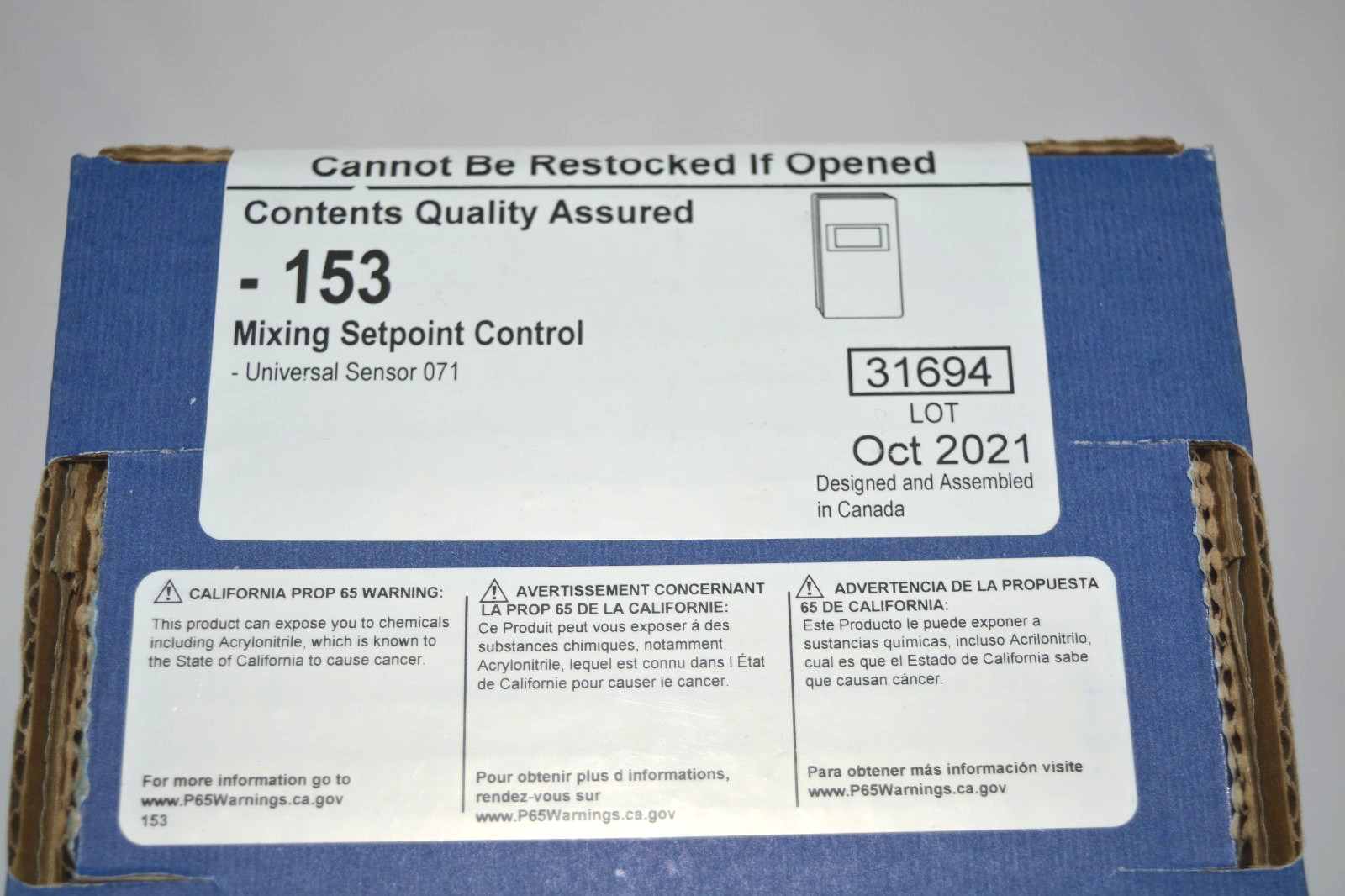 New Unopened Tekmar/Watts 153 Mixing Setpoint Control