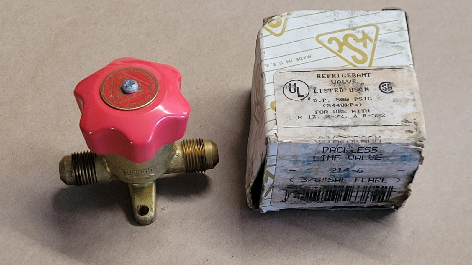 Superior Valve Co 214-6 Diaphragm Packless Line Refrigeration Valve 3/8″ SAE…