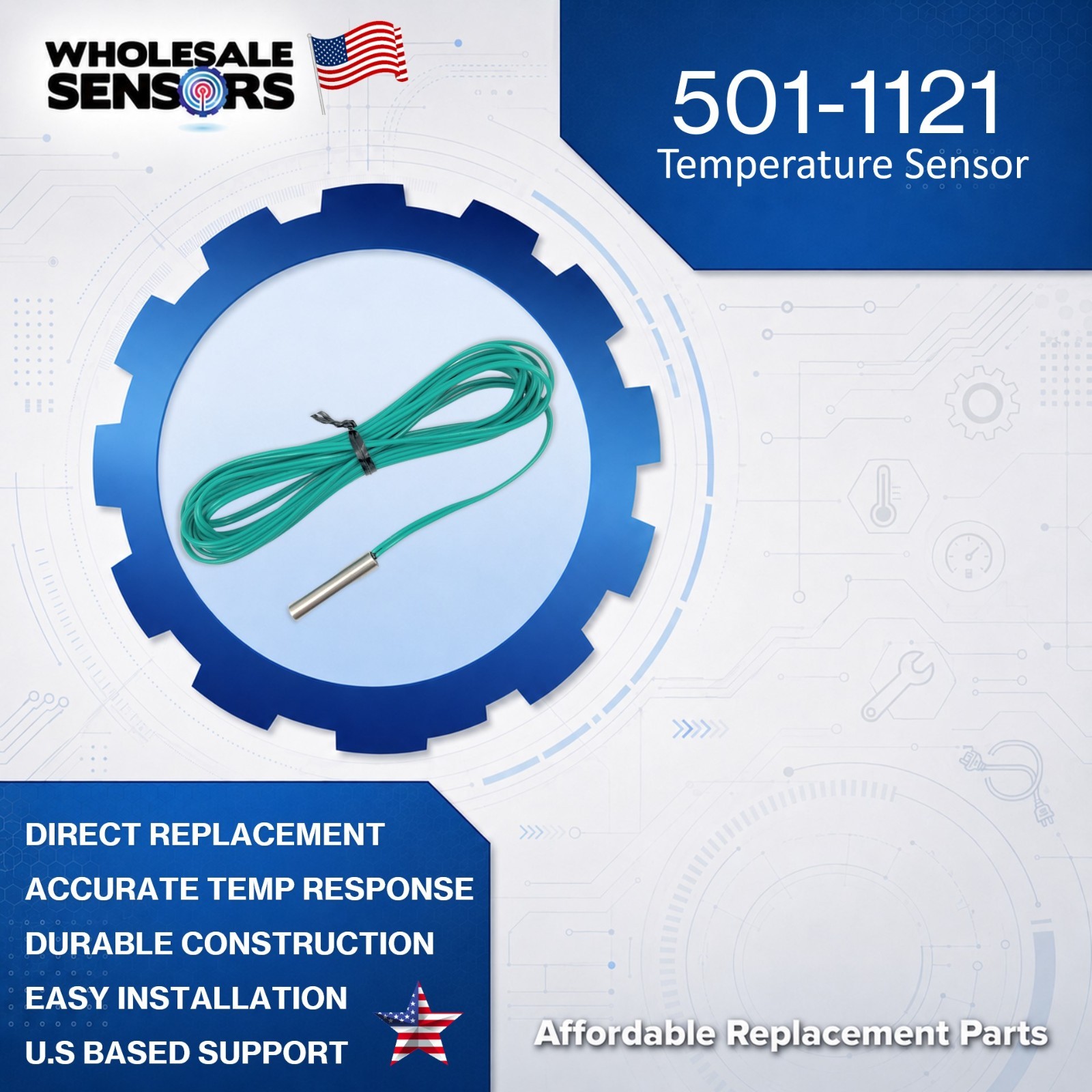Emerson 501-1121 Replacement Temperature Sensor 12 Month Warranty