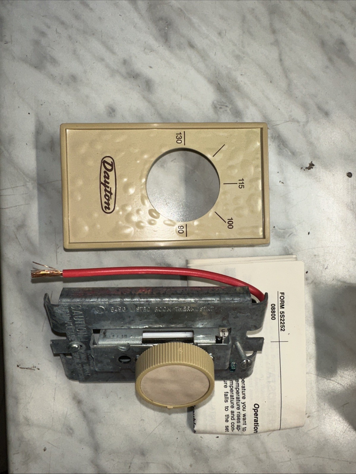 Dayton Attic Fan Thermostat 2E340A