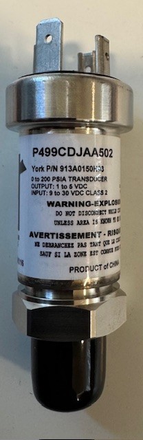 Frick Pressure 913A0150H03 0- 200 psia 1/4″-18 NPT Output 1 to 5 VDC Ships FREE