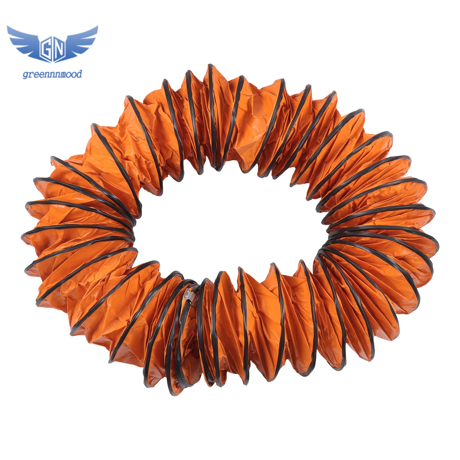 25ft L Φ12Inch PVC Flexible Duct Hosing Retardant with Adjustable Rope & D-Ring