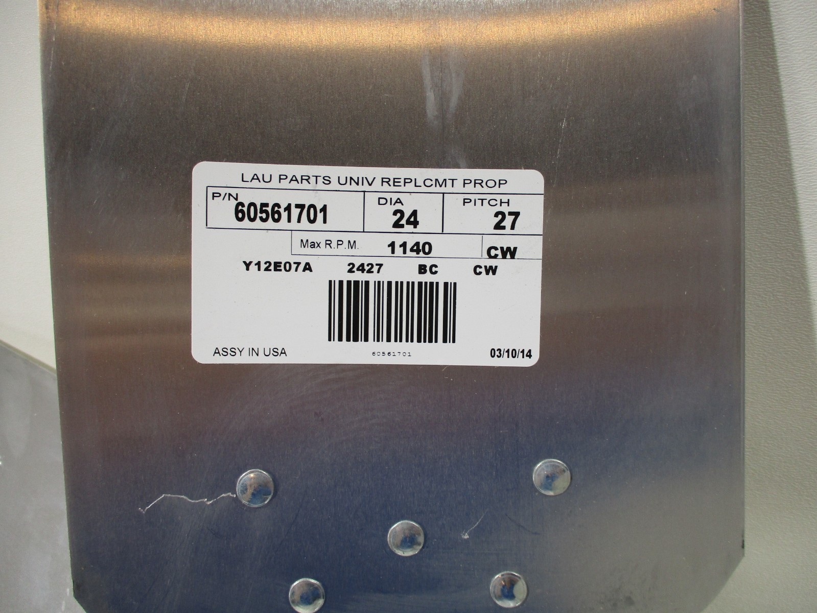 Lau 60561701 24″ Fan Blade CW Rotation 27 Degree Pitch 5 Blades