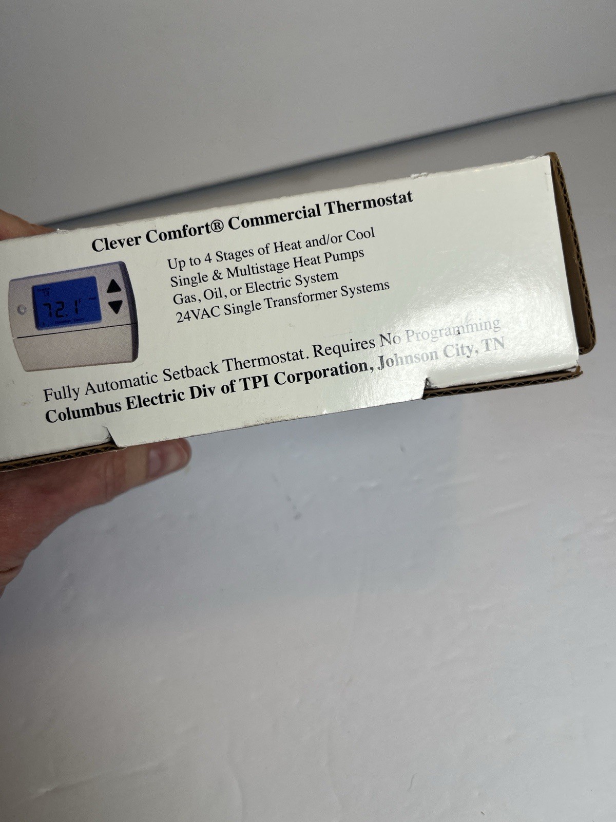 SDHW Clever Comfort Commercial Thermostat SDHW1001 24VAC 4H/4C Auto. Untested