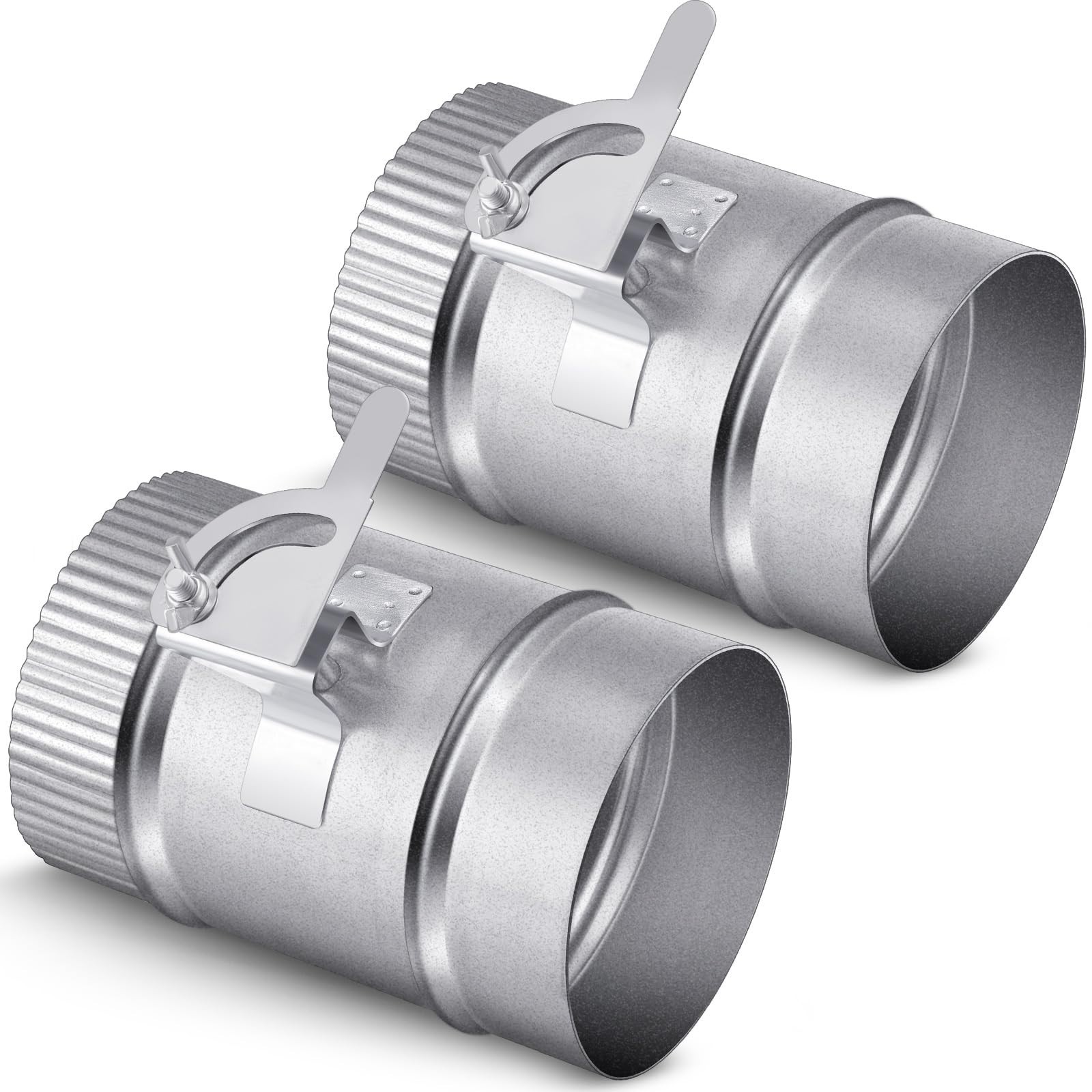 Therwen Backdraft Damper Duct Manual Volume Damper with Sleeve Galvanized Sheet