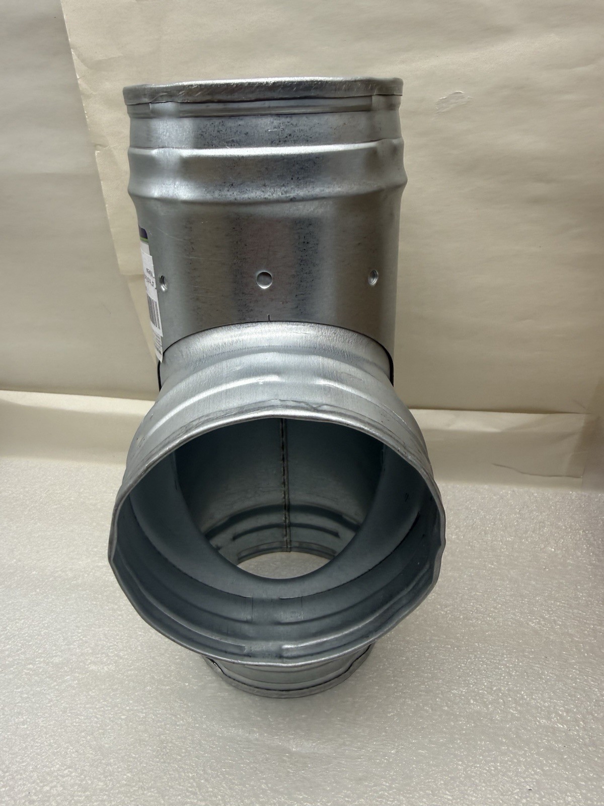 Europlast Duct Tee 4 Inch Galvanized Steel 3-Way Vent Fitting HVAC Round *READ..