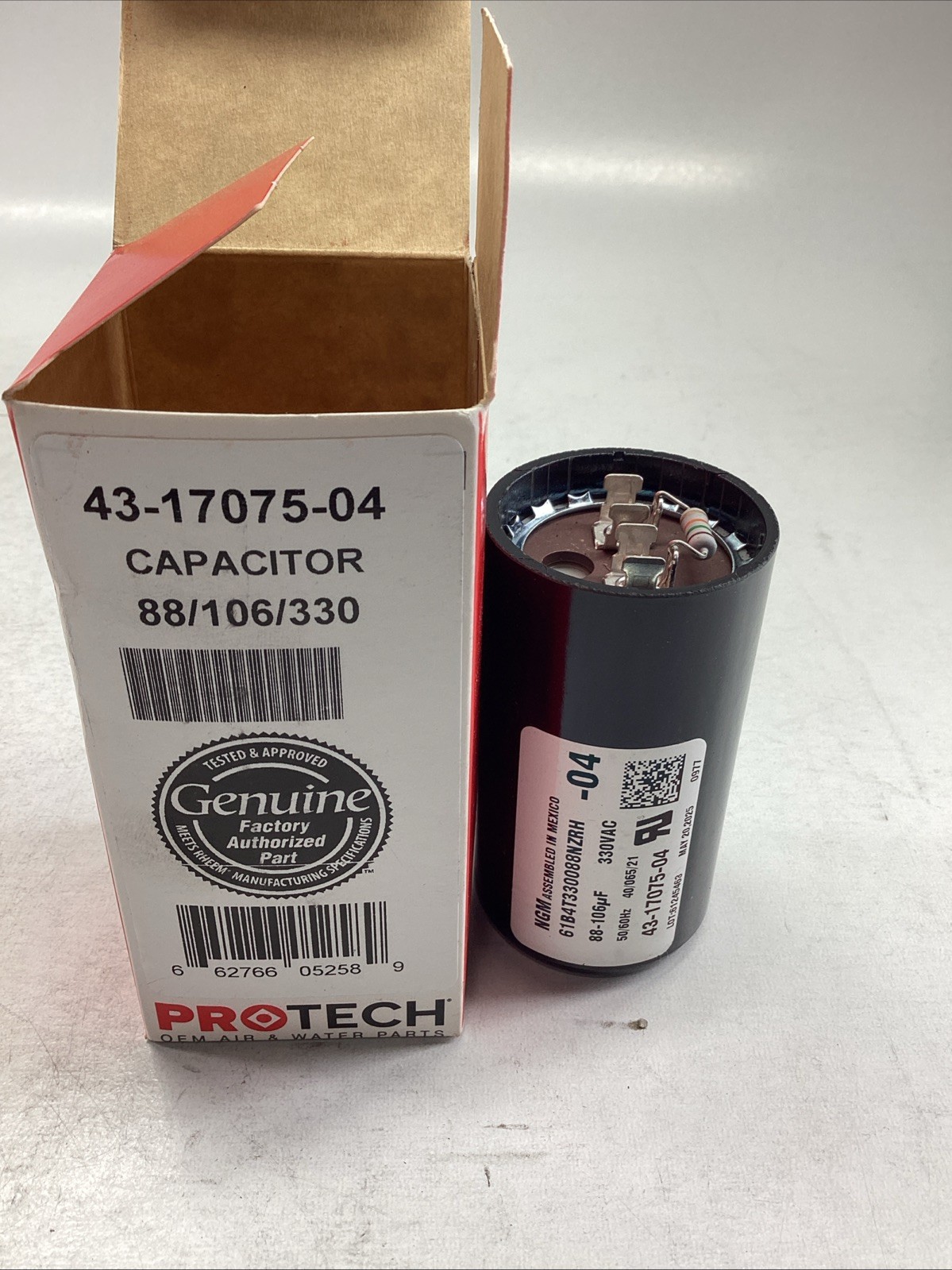 PROTECH 43-17075-04 Start Capacitor 88 106 330