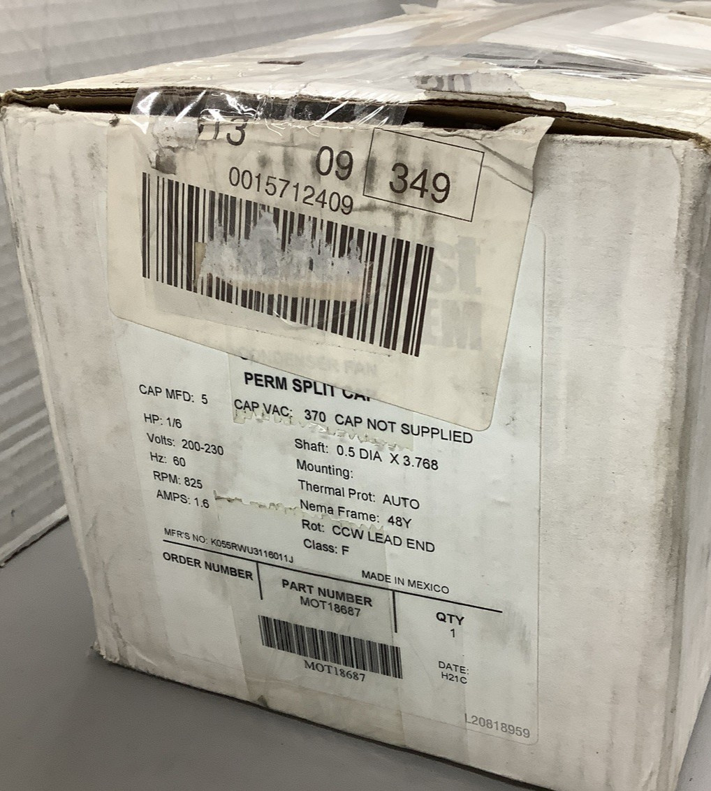Service First MOT18687 AC Condenser Fan Motor 1/6HP 825RPM 200-230V CCW (R106)