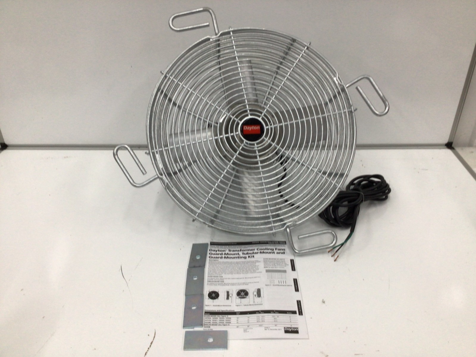 Dayton Transformer Cooling Fan 13F050, 16″ Blade, 115/230V AC, 1/4HP Guard Mount
