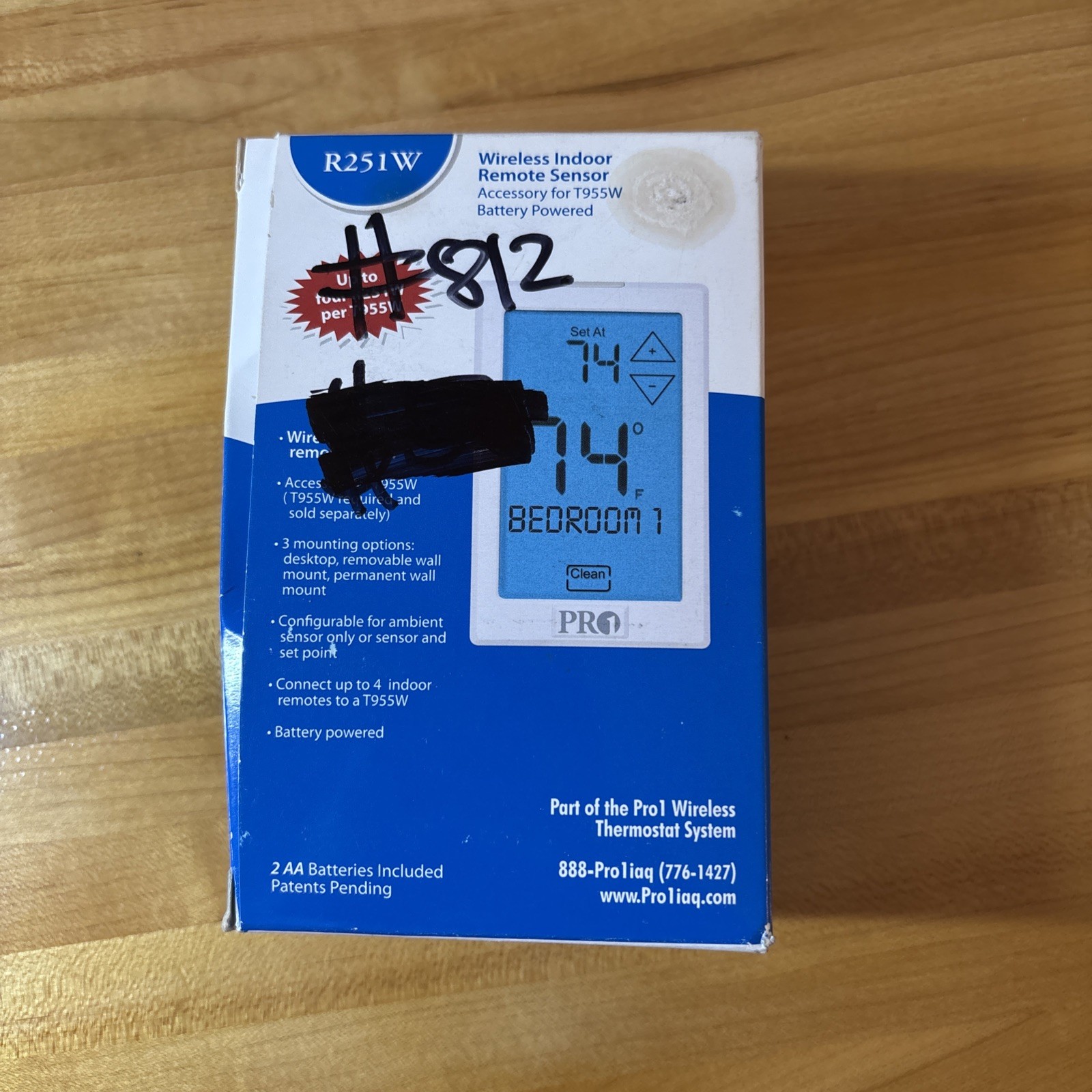 Pro1 IAQ R251W Remote Wireless Indoor Sensor
