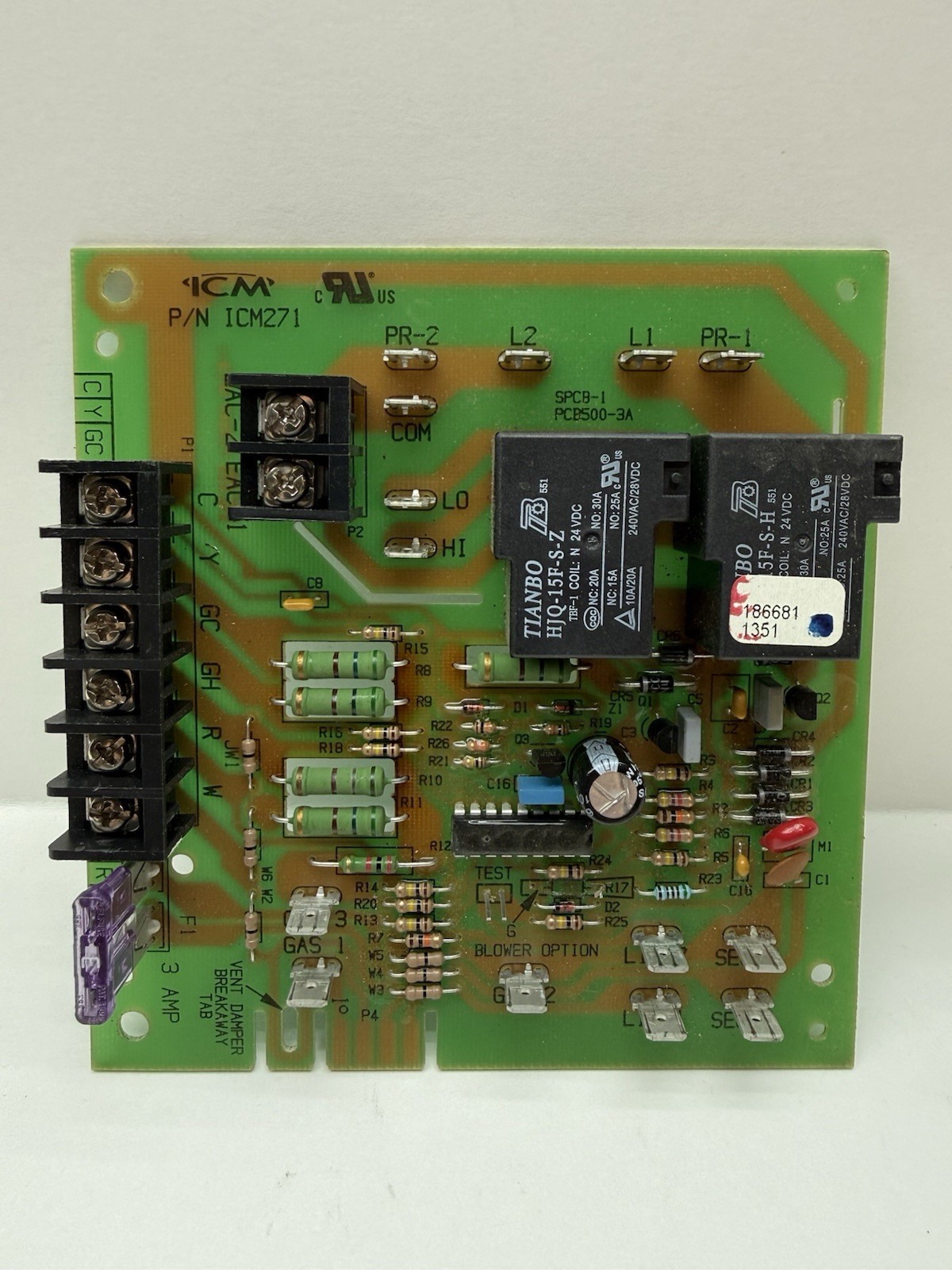 Carrier ICM271 Fan Blower Circuit Control Board SPCB-1 PCB500-3A