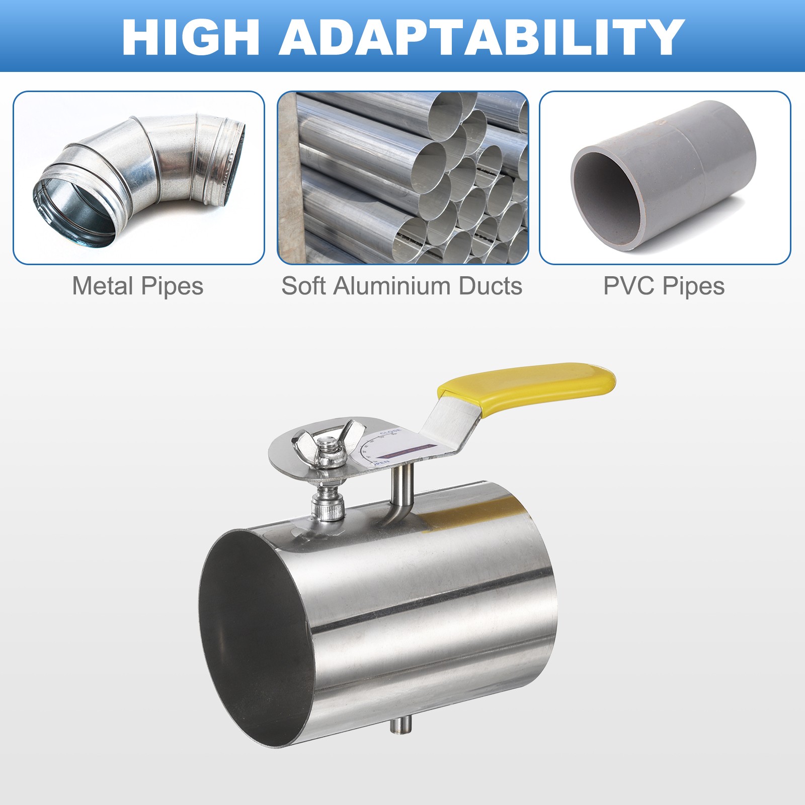 3 Inch OD Duct Backdraft Damper Manual Volume Damper for Vents Fans