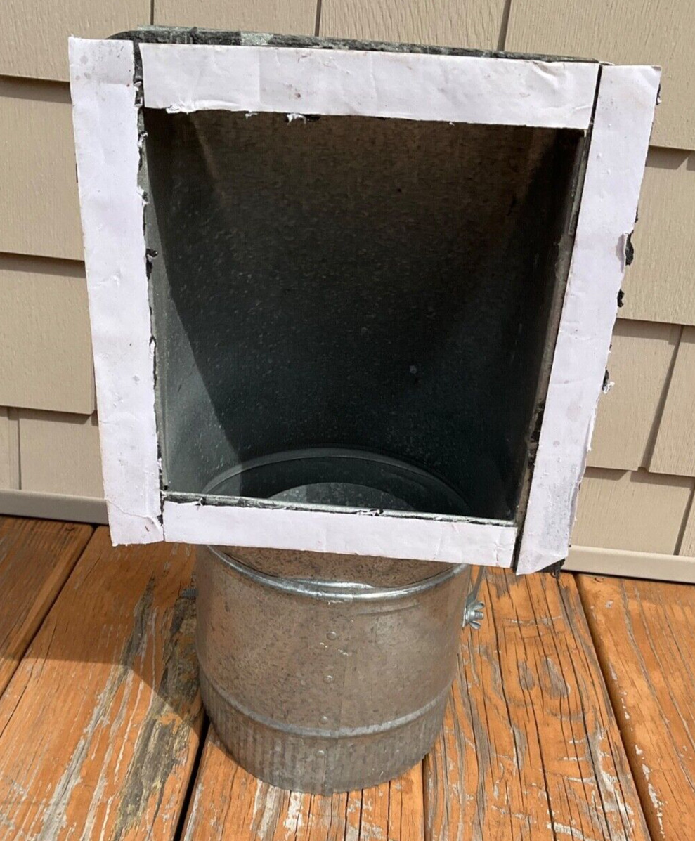 HVAC Duct 7” round stick on top take off with damper