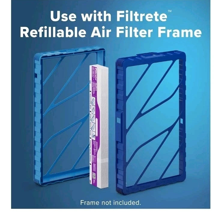 Filtrete 16x25x4 Refillable Air Filter replacement, MPR 1550, MERV