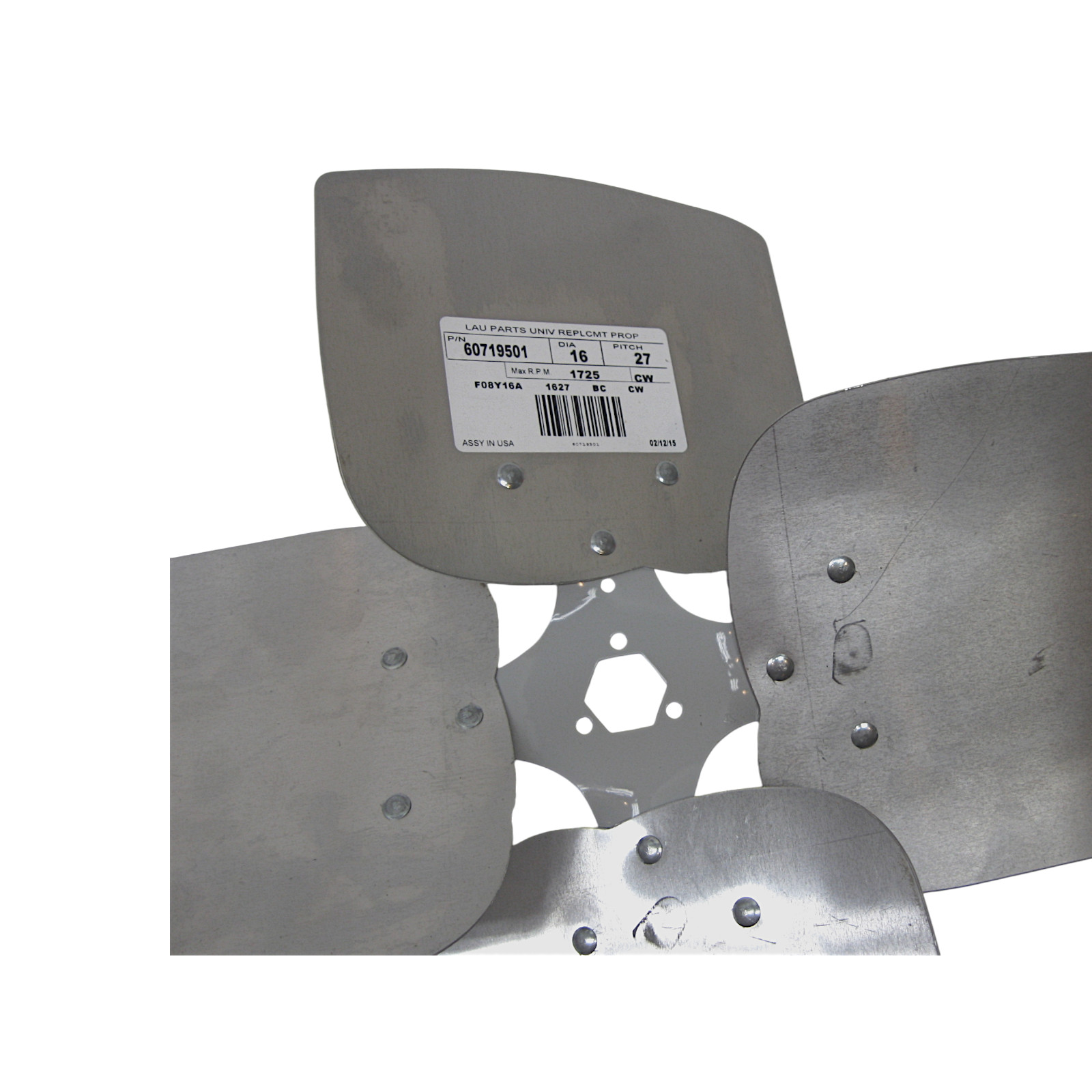Lau 60719501 16″” Fan Blade CW Rotation 27 Degree Pitch 4 Blades