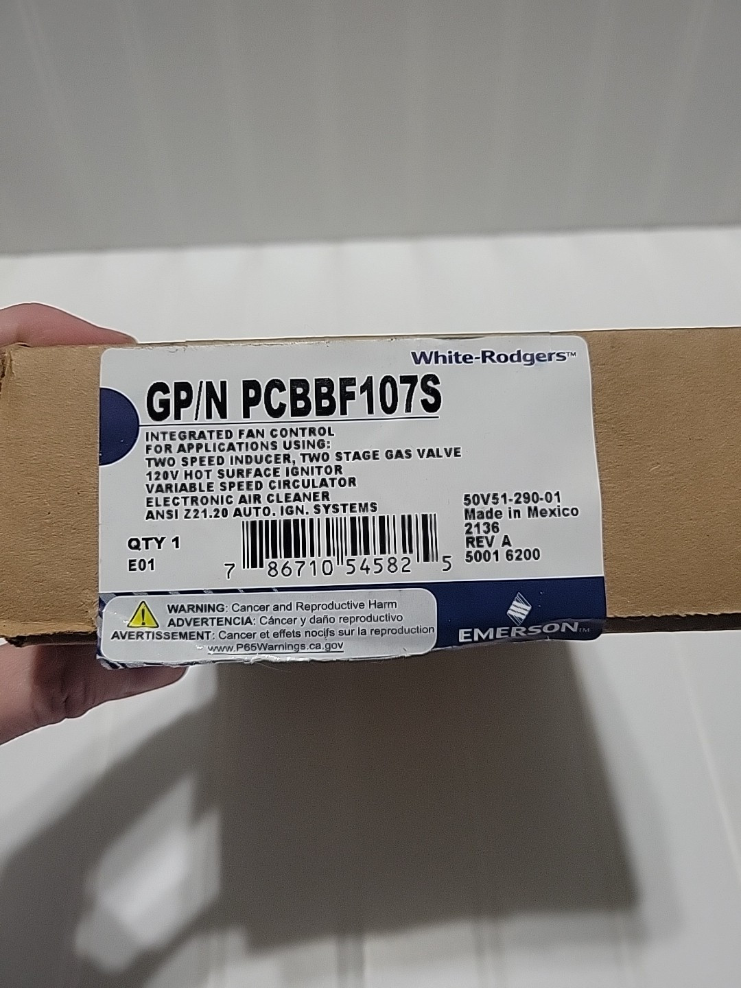 Emerson GP/N PCBBF107S OEM Integrated Fan Control White Rodgers 2 Stage