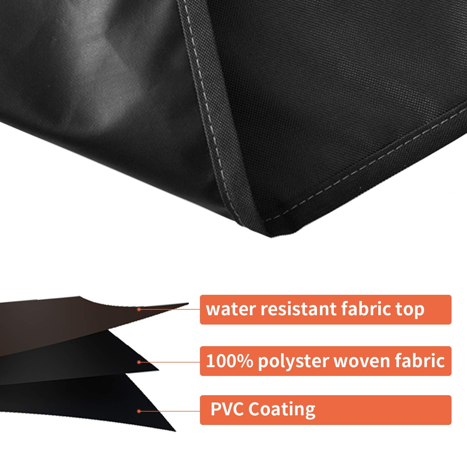 Qualward Air Conditioner Covers for Outside Units, Solid cover 36″x36″, Black